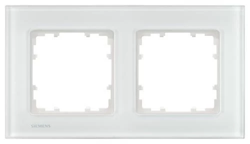  артикул 5TG12021 название Рамка 2-ая (двойная), цвет Стекло Белое, Miro Glass