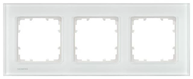  артикул 5TG12031 название Рамка 3-ая (тройная), цвет Стекло Белое, Miro Glass