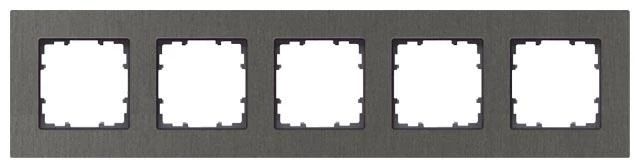  артикул 5TG11251 название Рамка 5-ая (пятерная), цвет Титан, Miro Aluminium, Siemens
