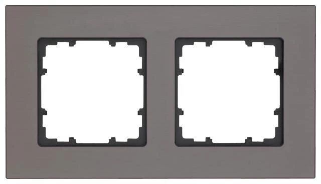  артикул 5TG11222 название Рамка 2-ая (двойная), цвет Графит, Miro Aluminium, Siemens